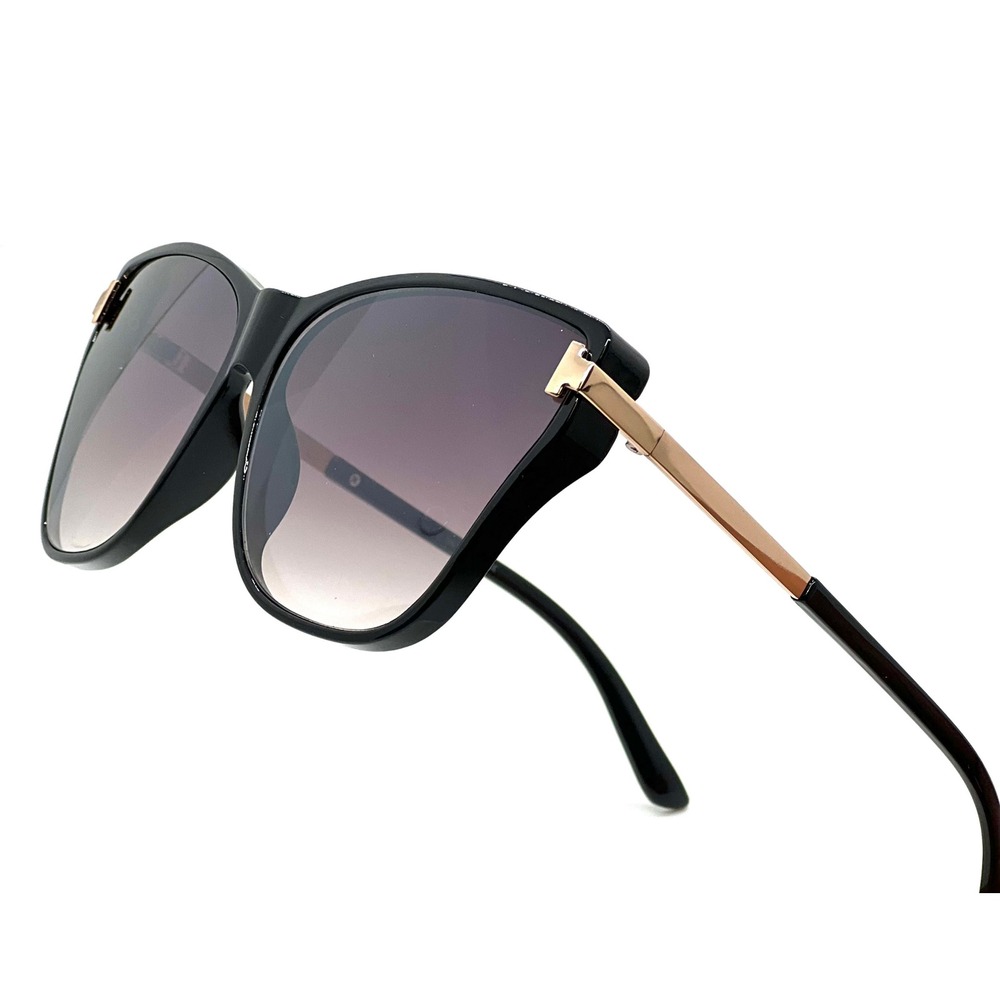 Cat Eye Sunglasses Women‎ Black Gold Designer Fashion Shades Beach Street Wear